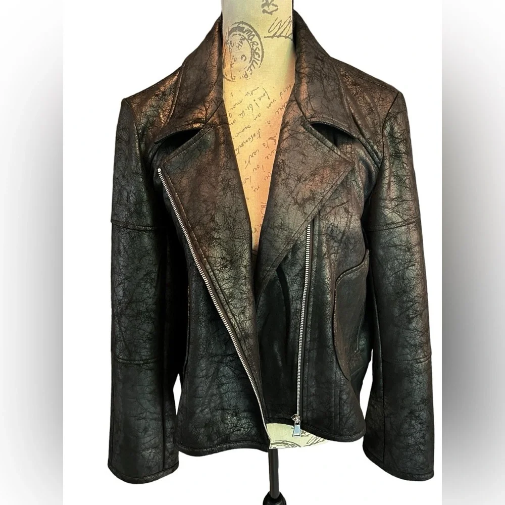 APNY vegan leather moto jacket, new without tags